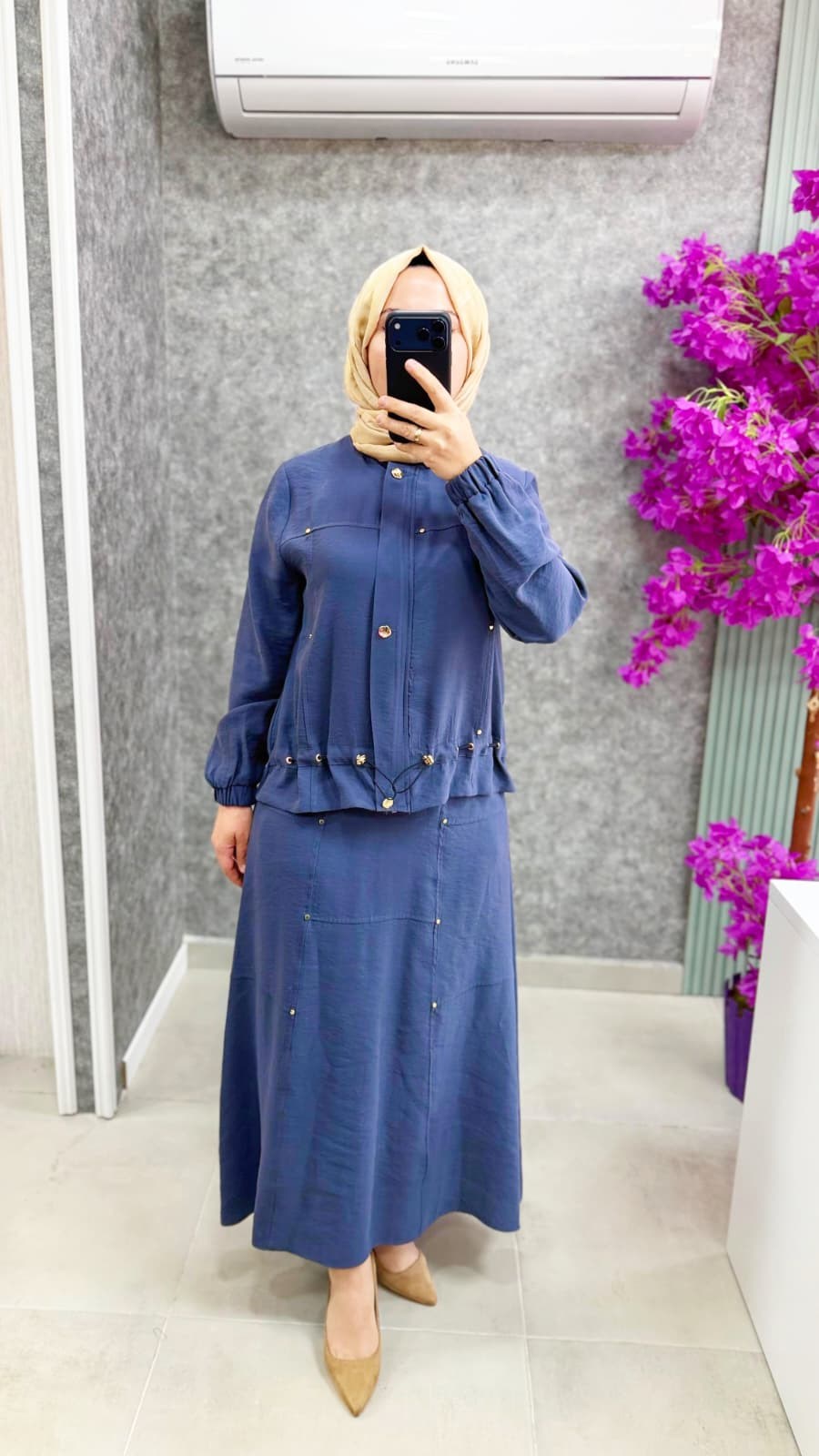 3157 PUREVA TENCEL ETEK CEKET TAKIM
