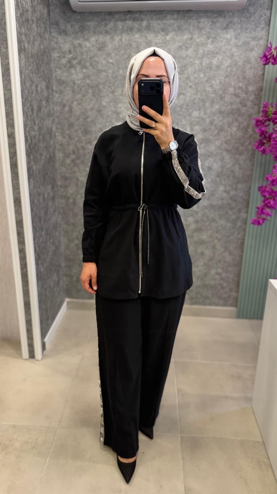 Payet Detaylı Pantolon Takım